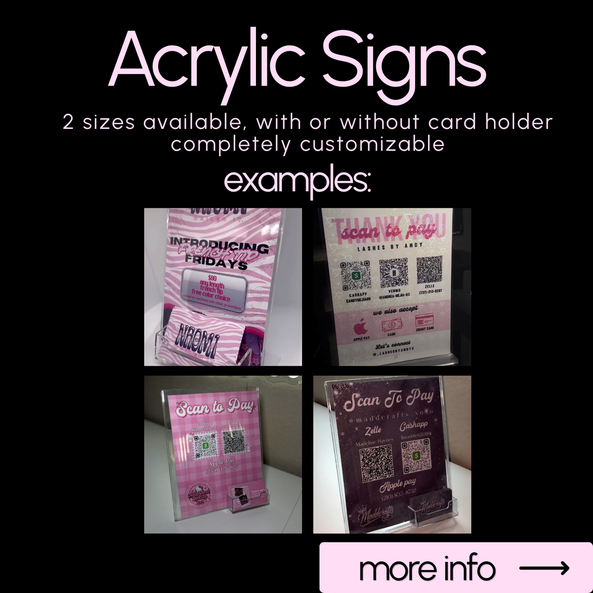 Acrylic sign