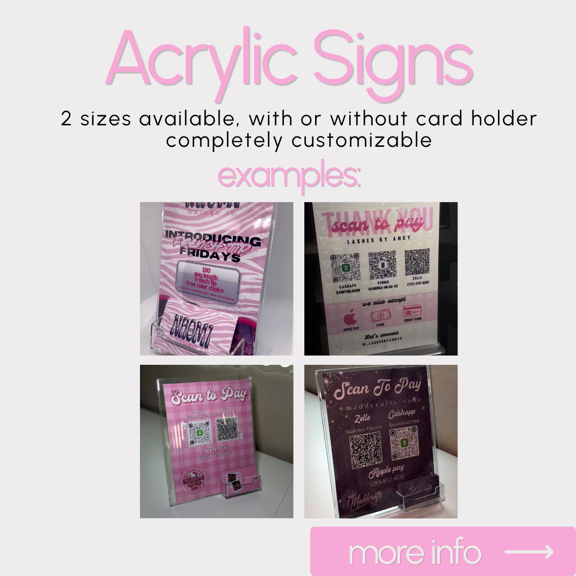 Acrylic sign